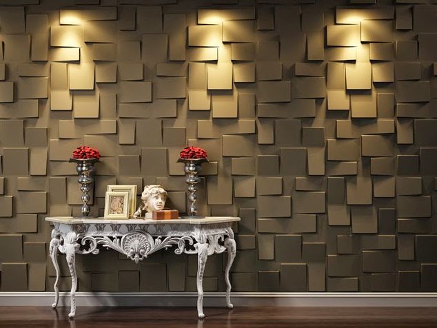 3D wall paneling historical room