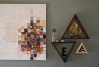 Awesome DIY Wall Shelves with Colorful Geometric Design