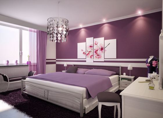 Bedroom Designs using Purple