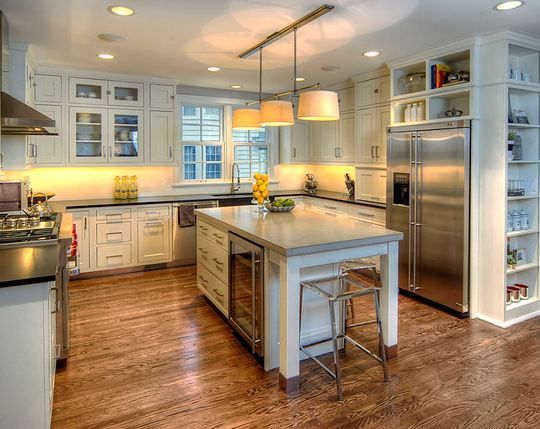 Kitchen Design Refrigerator in Corner