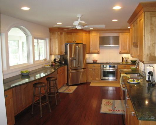 Kitchen Design Refrigerator in Corner