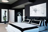 black and white bedroom