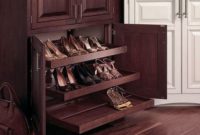 wooden shoe rack