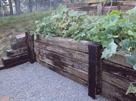 Railroad Tie Retaining Wall