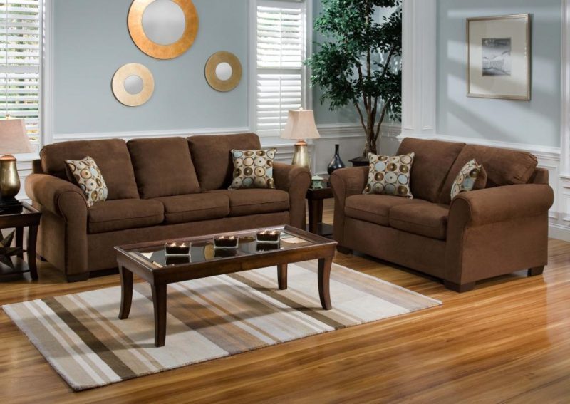 Decorating Ideas for a Living Room with a Chocolate Brown Sofa